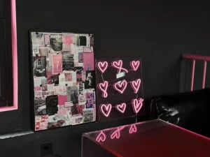 pink led neon sign, custom neon signs with hearts