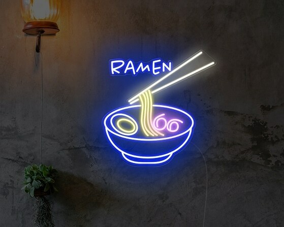 ramen custom neon sign, japanese resturant neon sign