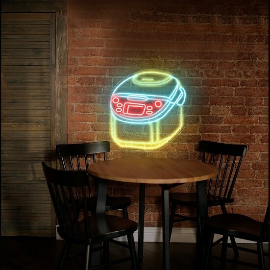 rice cooker neon sign, uncle roger neon light