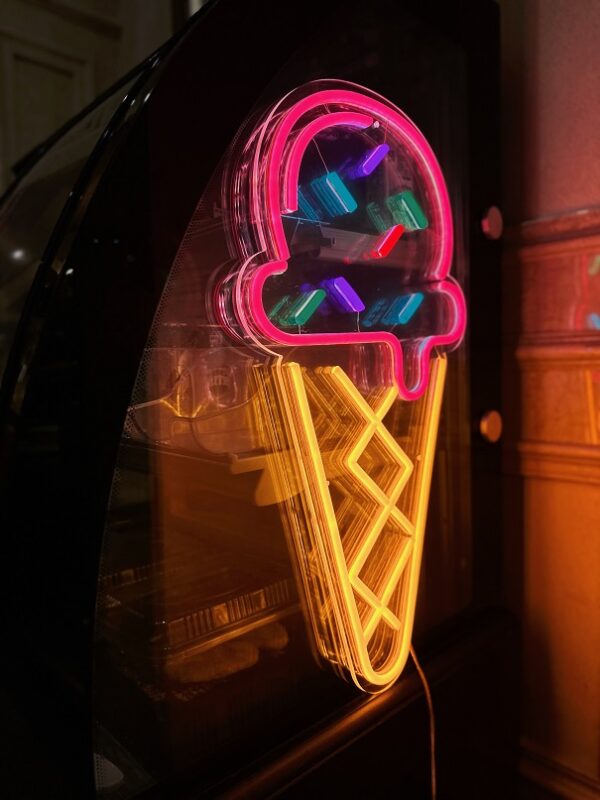 ice cream led neon sign, small neon sign for kids