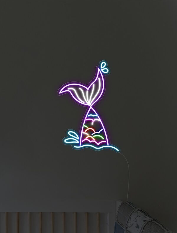 mermaid-night-version shimmer neon wall sign party decor