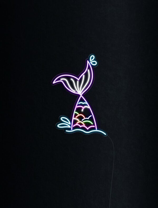 mermaid-plain-background shimmer neon wall sign party decor