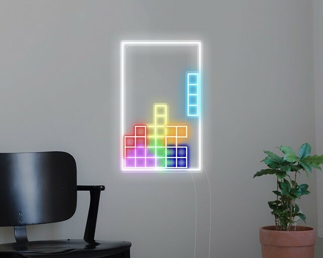 tetris-day-version cool funny gamer man cave decor neon sign