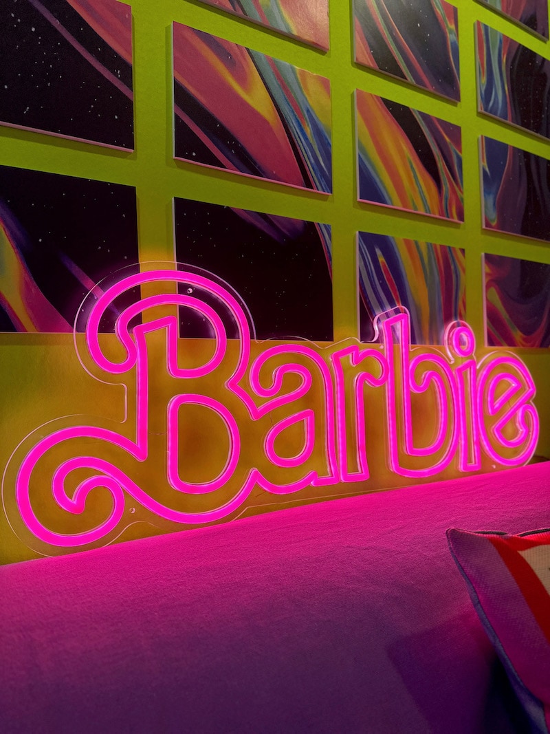 Barbie the movie pink aesthetic neon sign