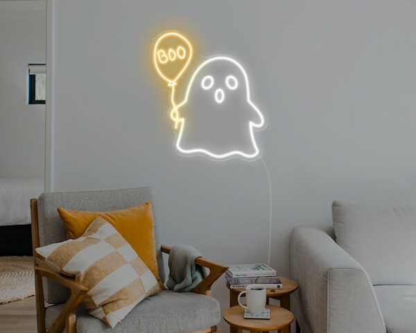 Ghost Boo Halloween Nepn Sign-DAY-VERSION