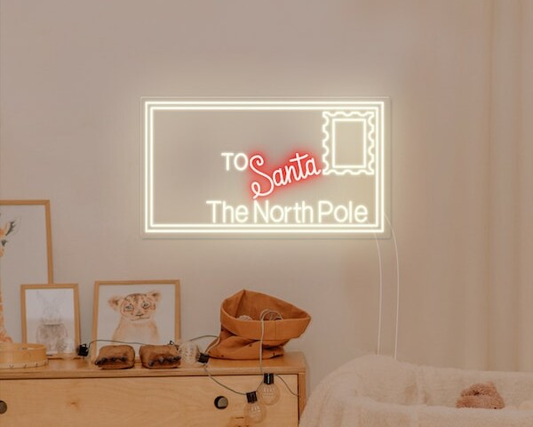 A Letter to Santa Playroom Neon Sign Day-Version