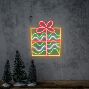 Christmas Present Neon Light DAY-VERSION