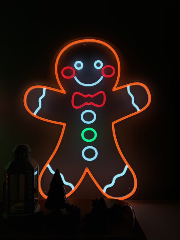Gingerbread Neon sign in dark