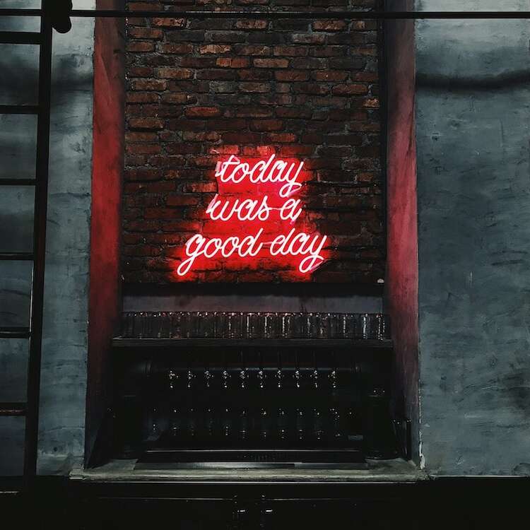 today was a good dayred glass neon sign bar decor