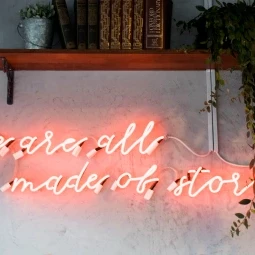 custom glass neon sign, tradditional gas neon sign menu image