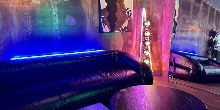 modern neon tube lamp great for photo