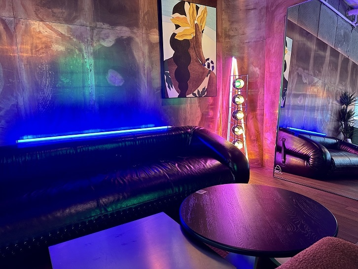modern neon tube lamp great for photo