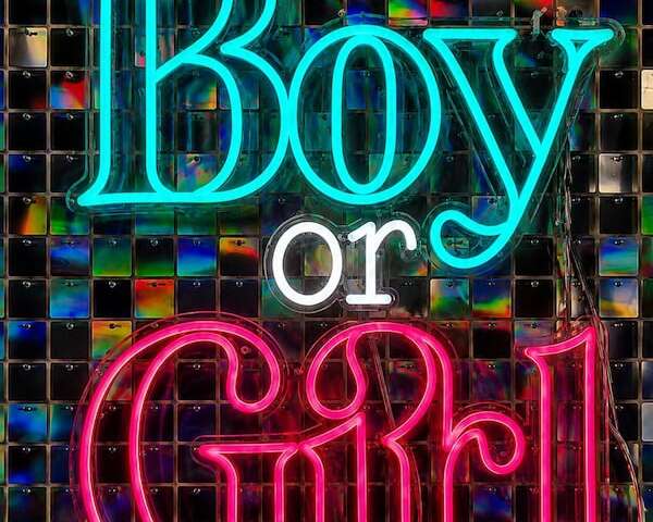 boy or girls baby shower party neon sign