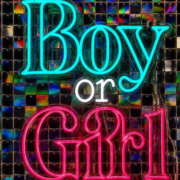 boy or girls baby shower party neon sign