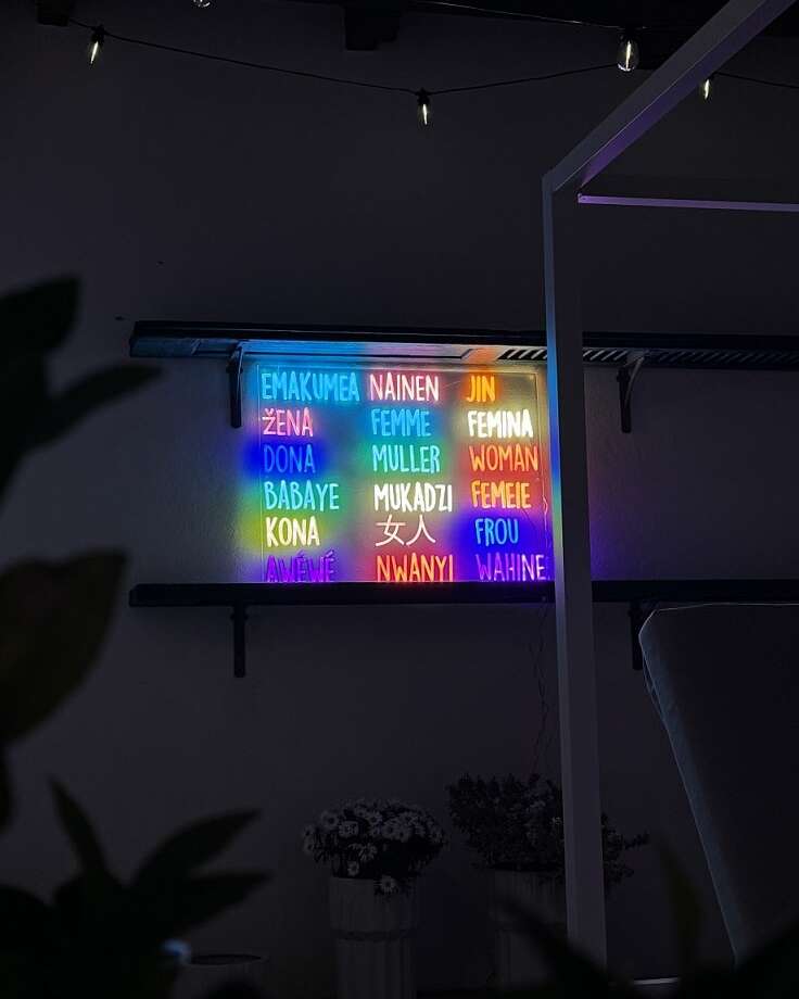 woman woman led neon sign