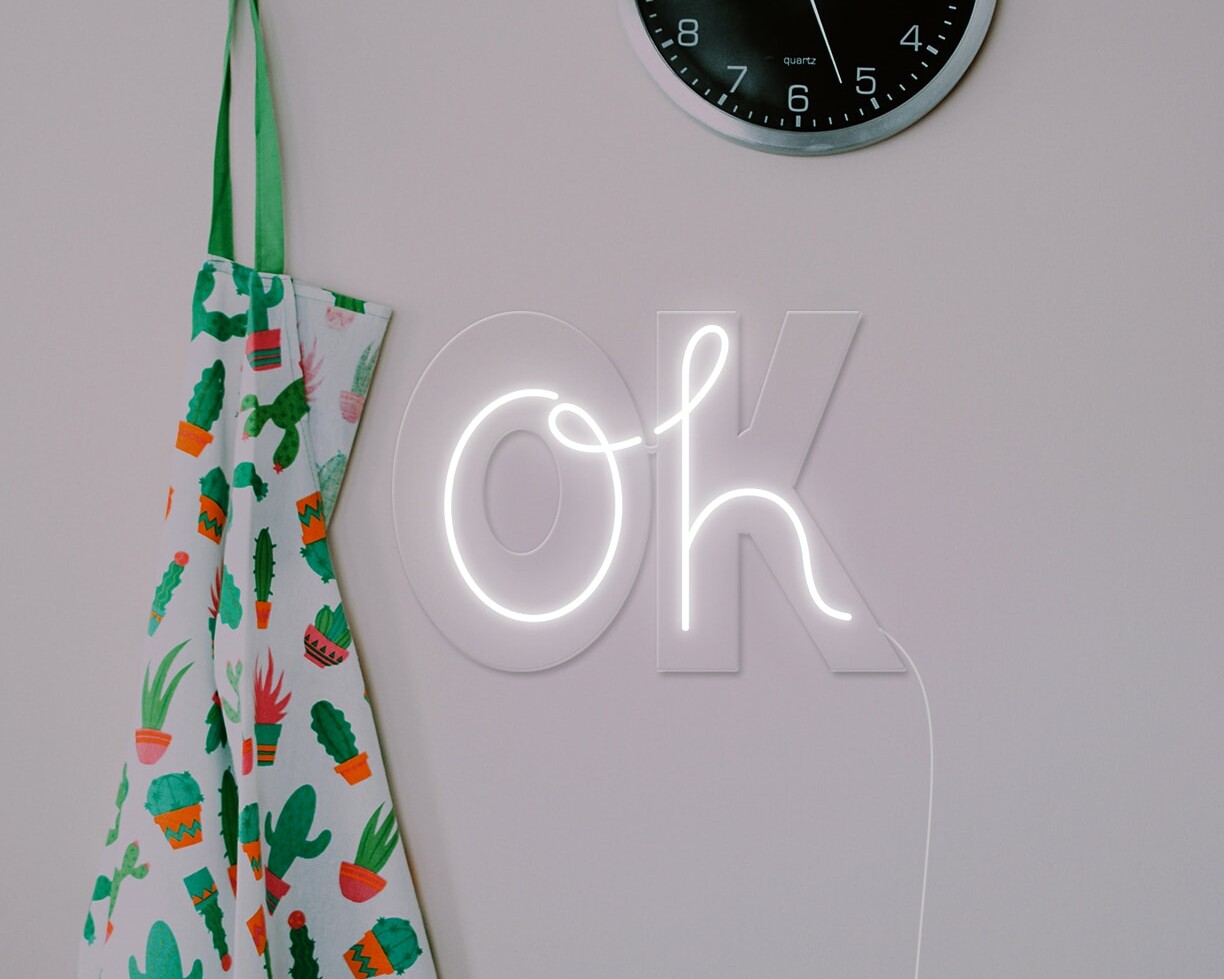 Oh Ok Neon Sign-day-version