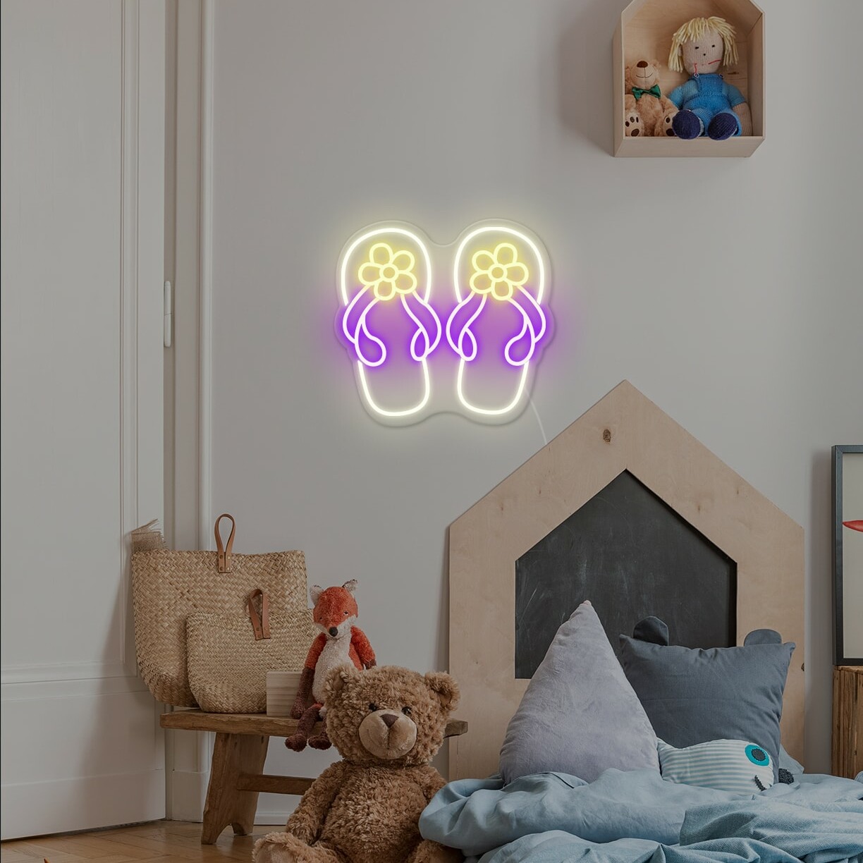 The Slippers Neon Sign-day-version