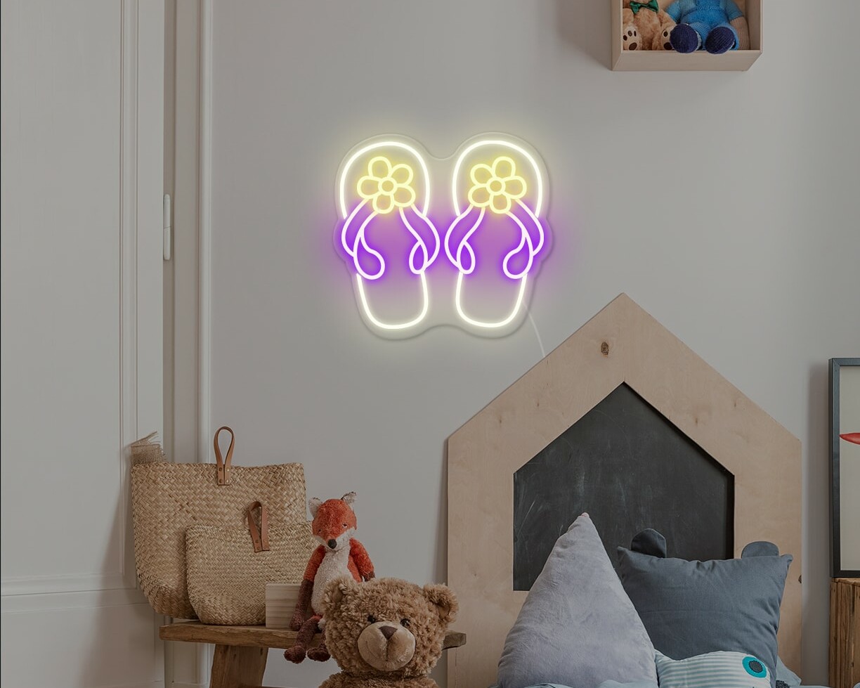 The Slippers Neon Sign-day-version