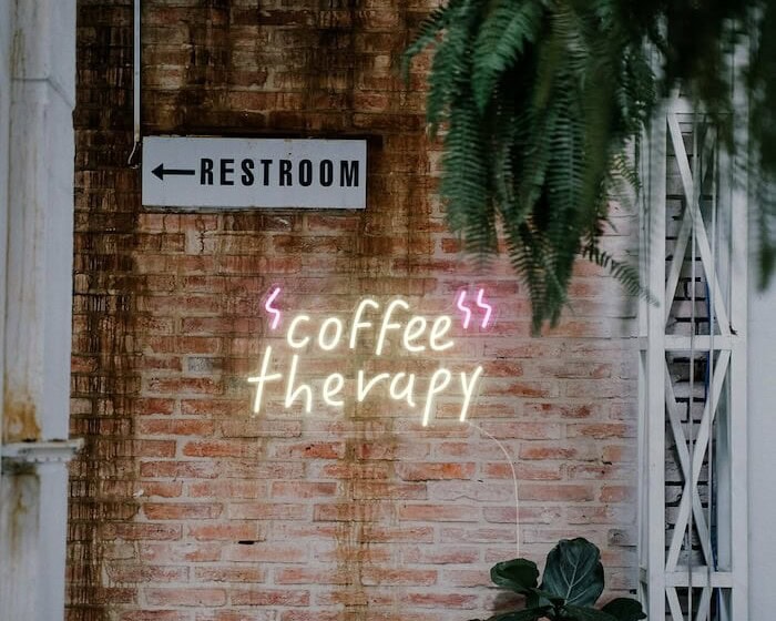 Coffee Therapy restaurant business Neon Sign