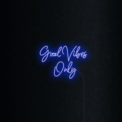 Good Vibes Only blue led Neon Sign