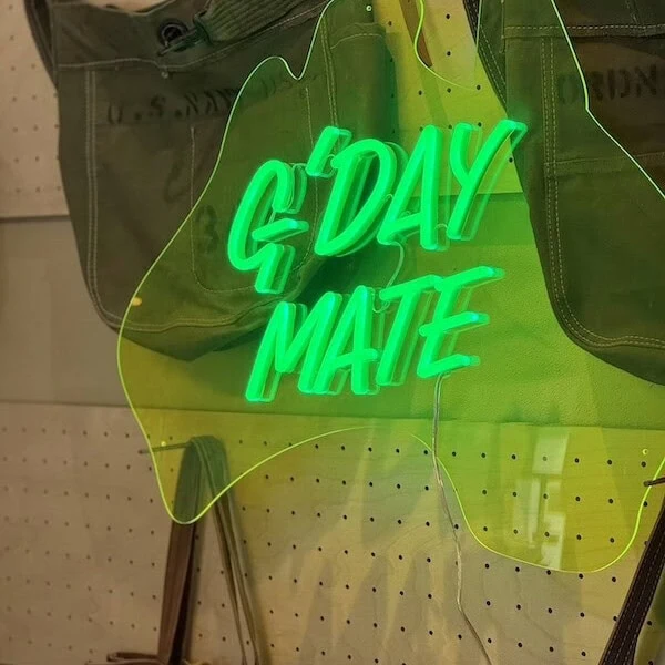 G'Day mate aussie neon sign business wall sign