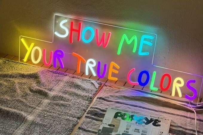 multiple colors led neon sign, trolls led neon sign
