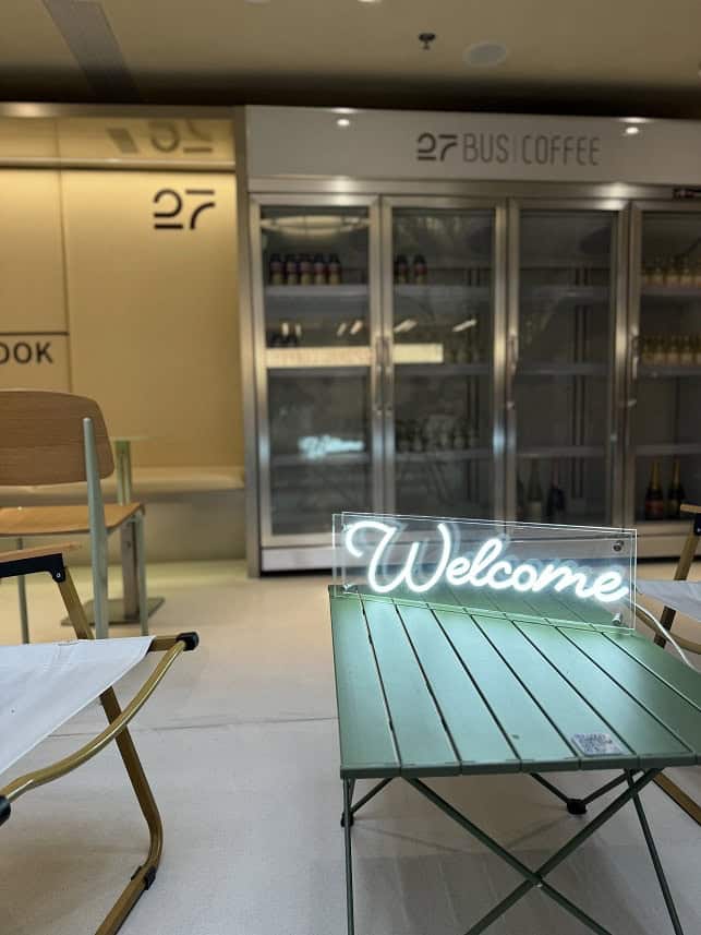 welcome coffeeshop neon sign