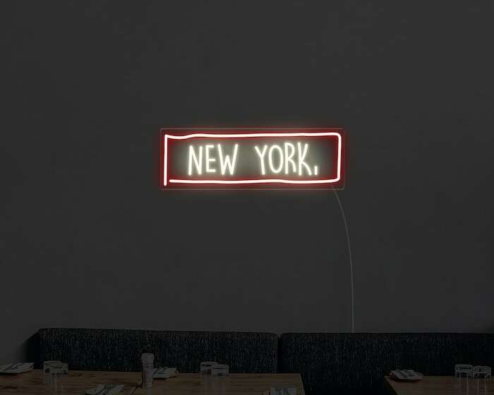 New York classic vintage red neon sign