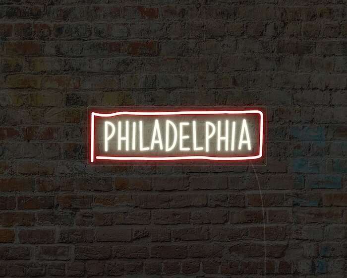 Philadelphia cool home decor neon sign