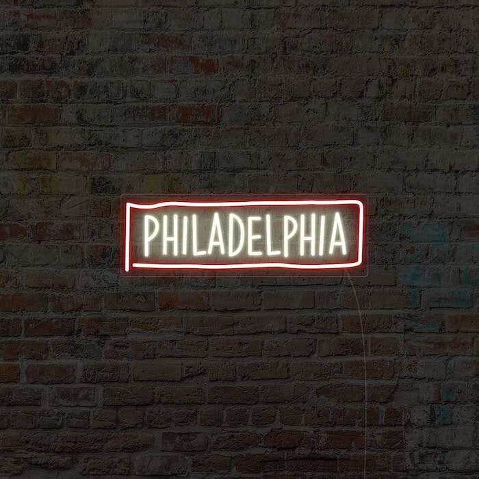 Philadelphia cool home decor neon sign