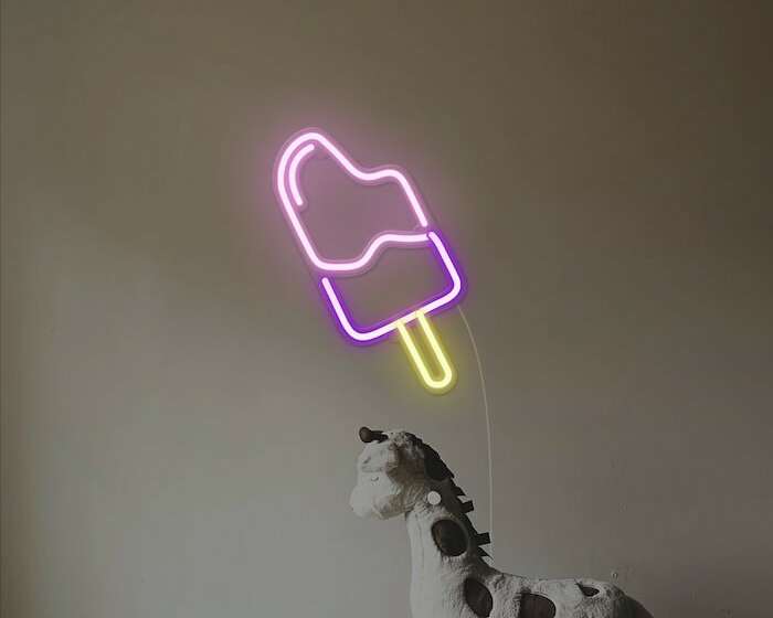 popsicle summer party decor neon sign