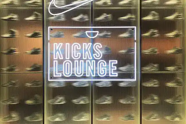 nike shop window neon sign
