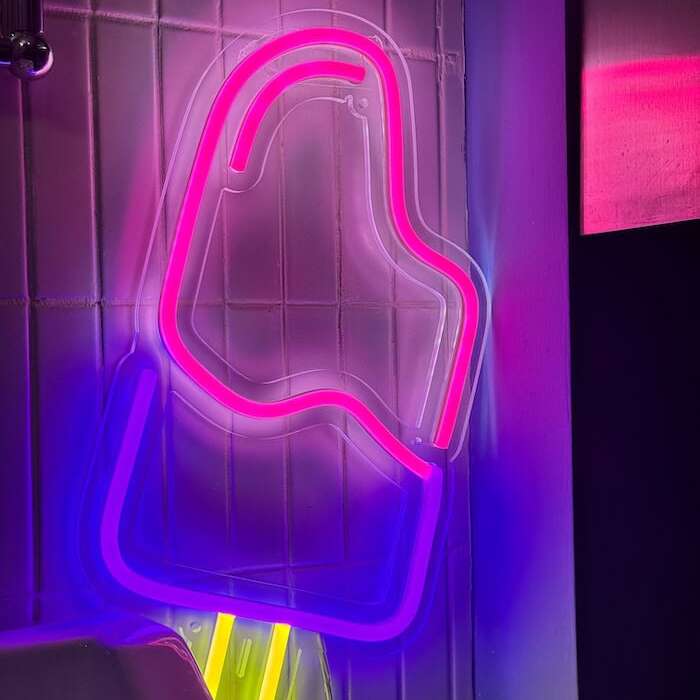 popsicle summer vibe neon sign light