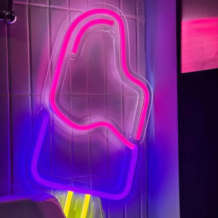 popsicle summer vibe neon sign light