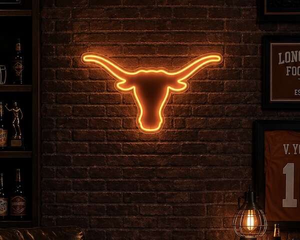 texas longhorns football neon sign