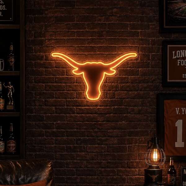 texas longhorns football neon sign