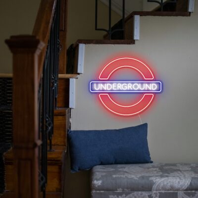 underground London vintage vibes neon sign