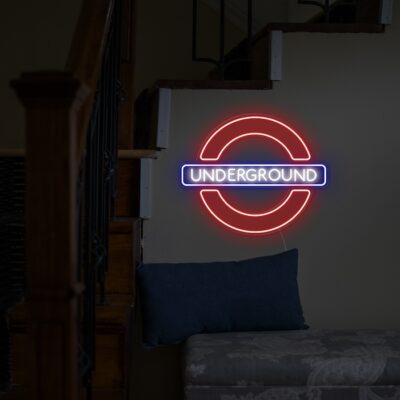 underground cafe and restaurant lighting neon light