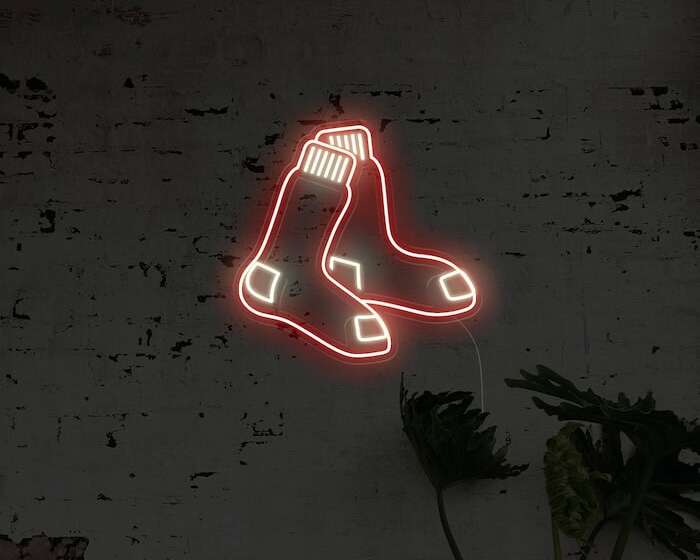 Boston Red Sox man cave fun neon sign