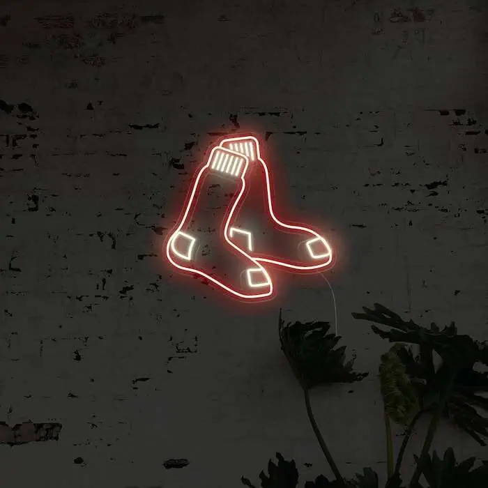Boston Red Sox man cave fun neon sign