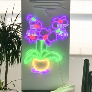 Elegant Orchid LED Neon Light Sign