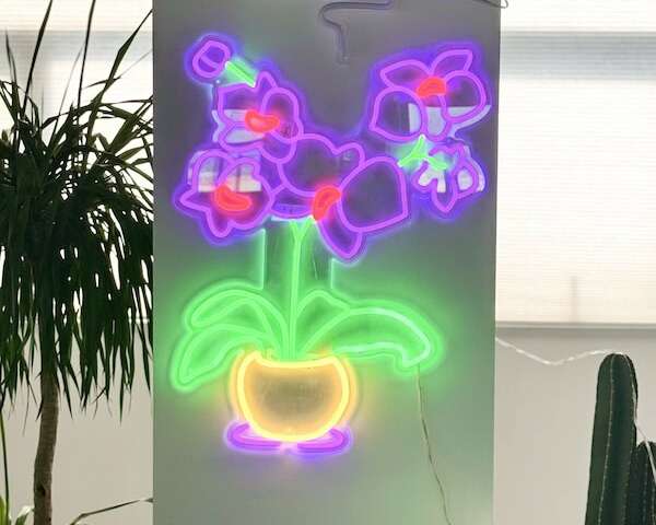 Elegant Orchid LED Neon Light Sign