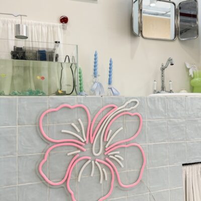 Hibiscus Flower tropical vibes neon sign