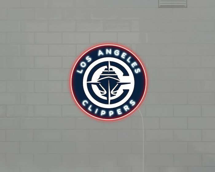 LOS ANGLES CLIPPERS baseball neon sign