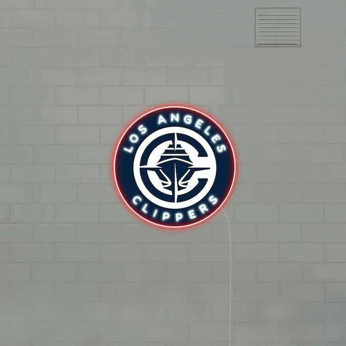 LOS ANGLES CLIPPERS baseball neon sign