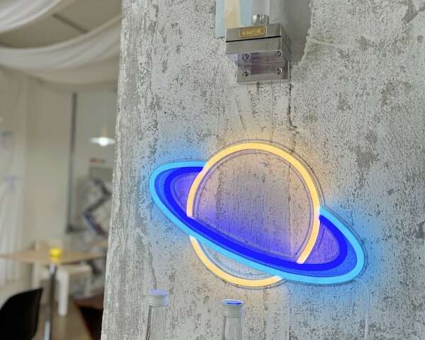 Saturn Cafe wall Decor Neon Sign