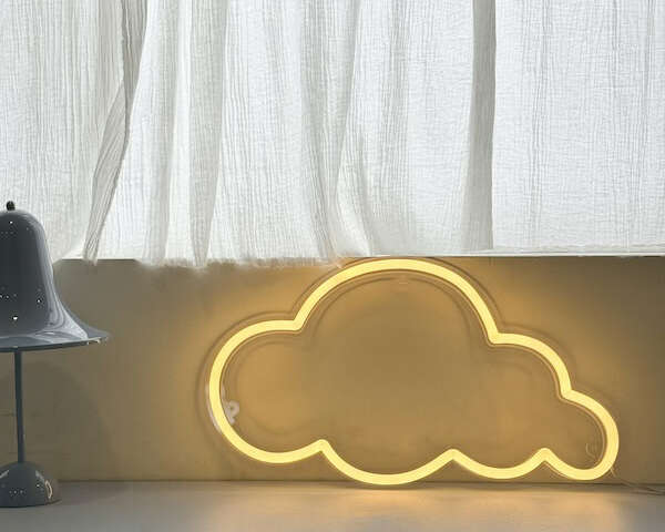 cloud soft white neon sign
