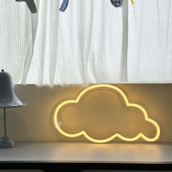 cloud soft white neon sign