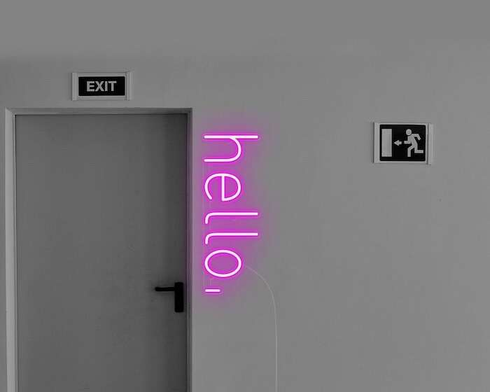 hello pink home neon sign