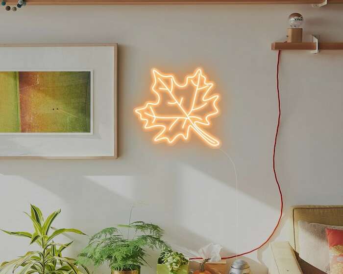 maple leaf living room decor